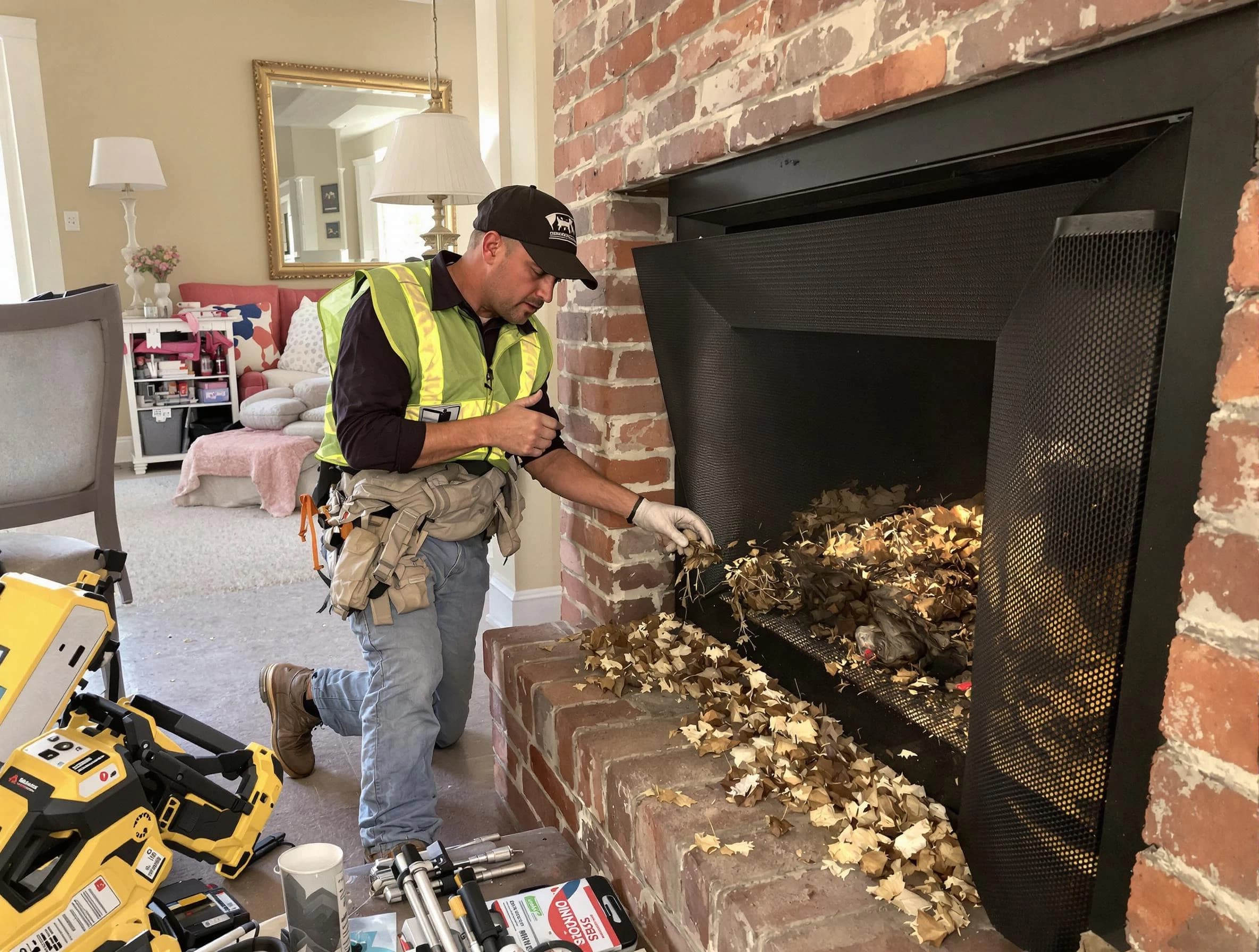 Safe screening installation by Fairfield Chimney Sweep in Fairfield, AL