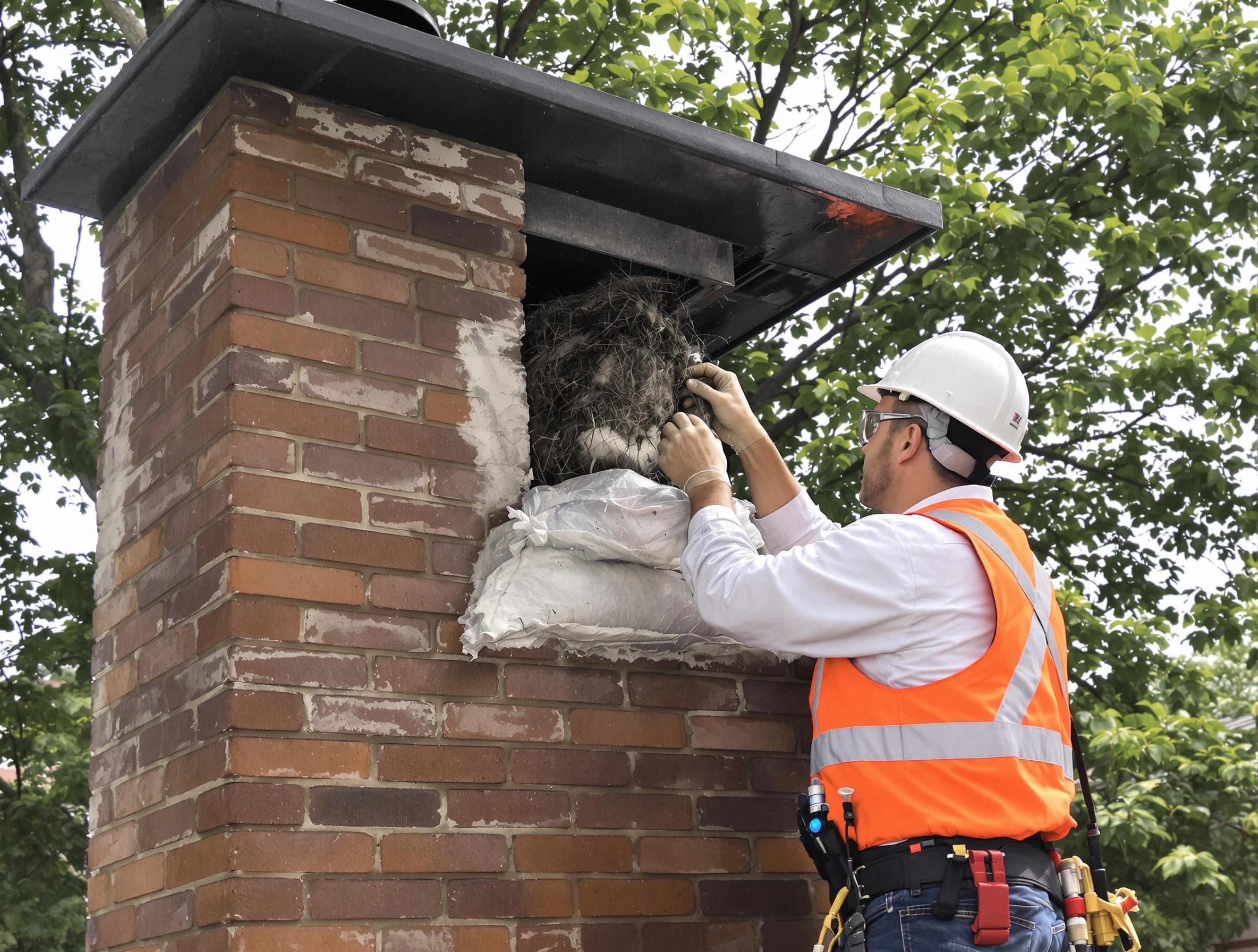 Humane removal of debris and animals by Fairfield Chimney Sweep in Fairfield, AL