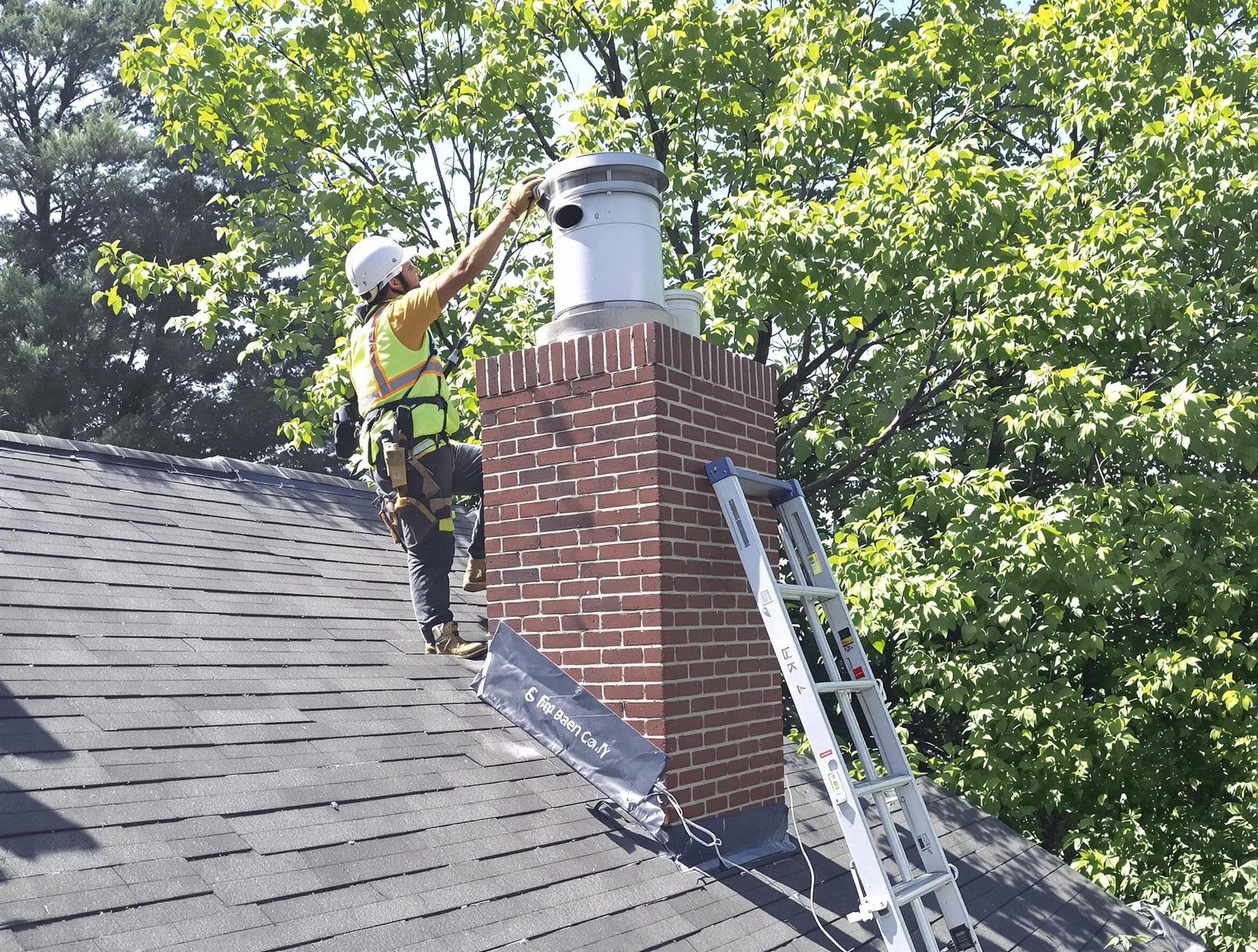 Chimney liner inspection by Fairfield Chimney Sweep in Fairfield, AL