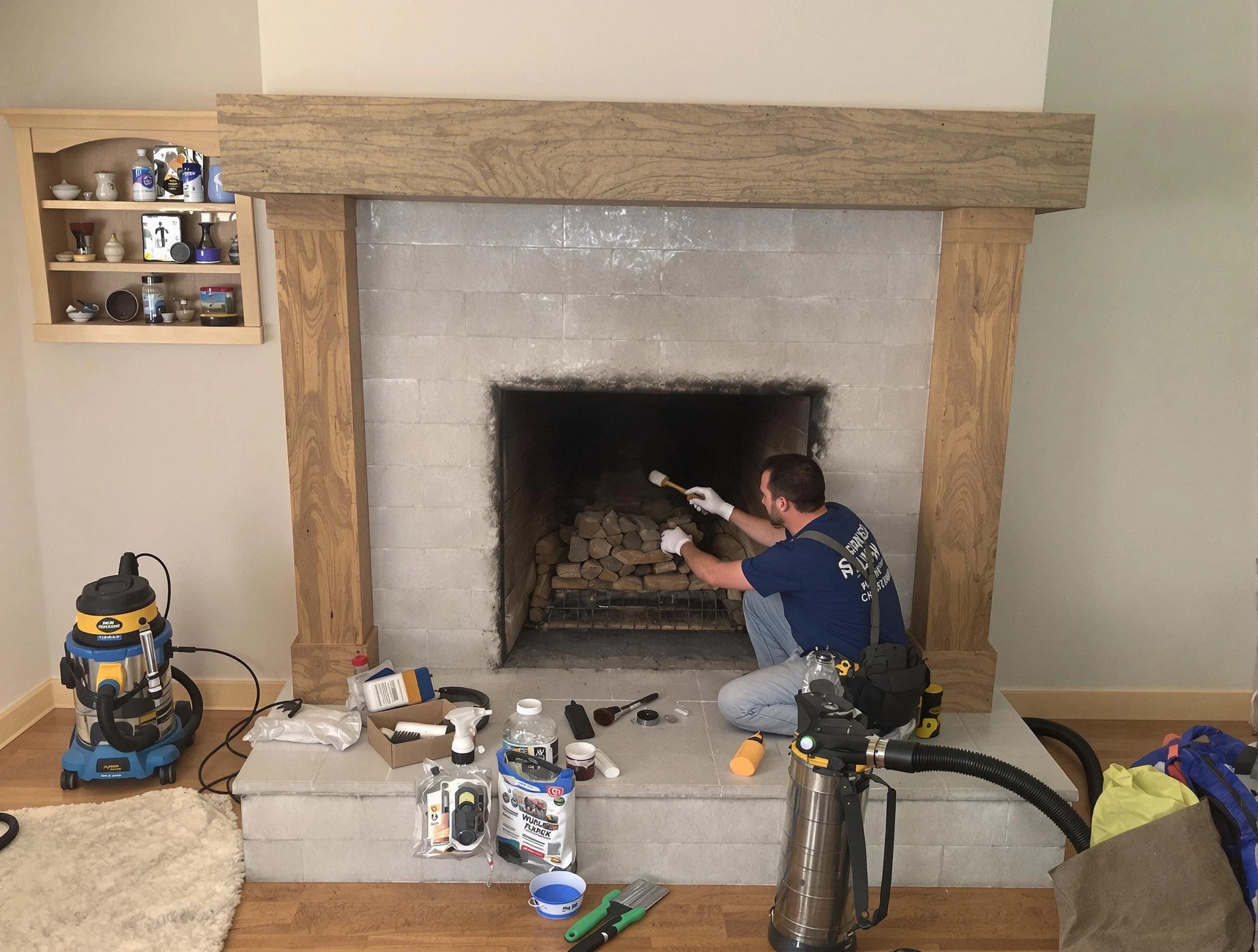 Detailed creosote removal process by Fairfield Chimney Sweep in Fairfield, AL