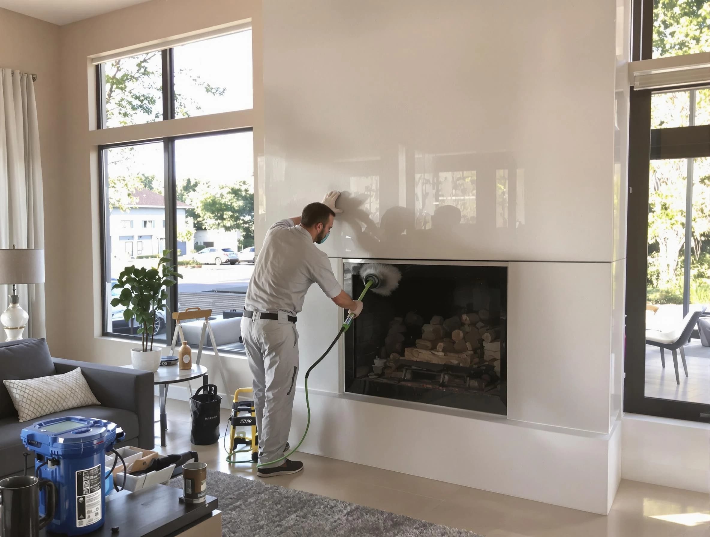 Fairfield Chimney Sweep performing thorough soot removal in Fairfield, AL