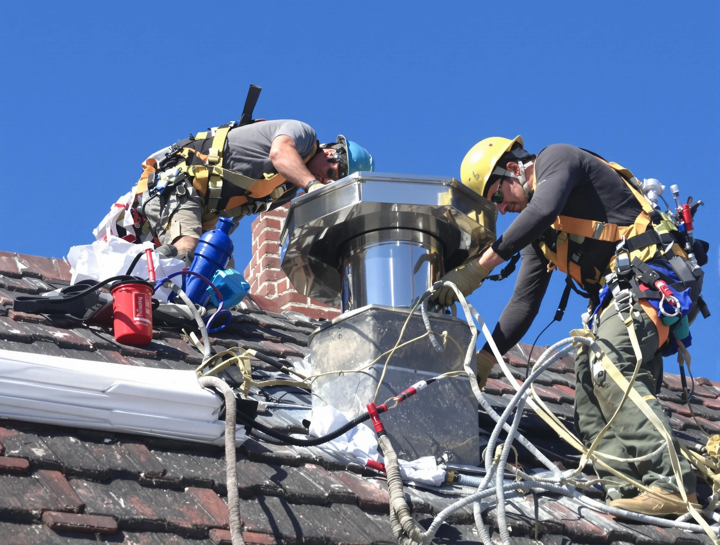 Protective chimney cap installed by Fairfield Chimney Sweep in Fairfield, AL