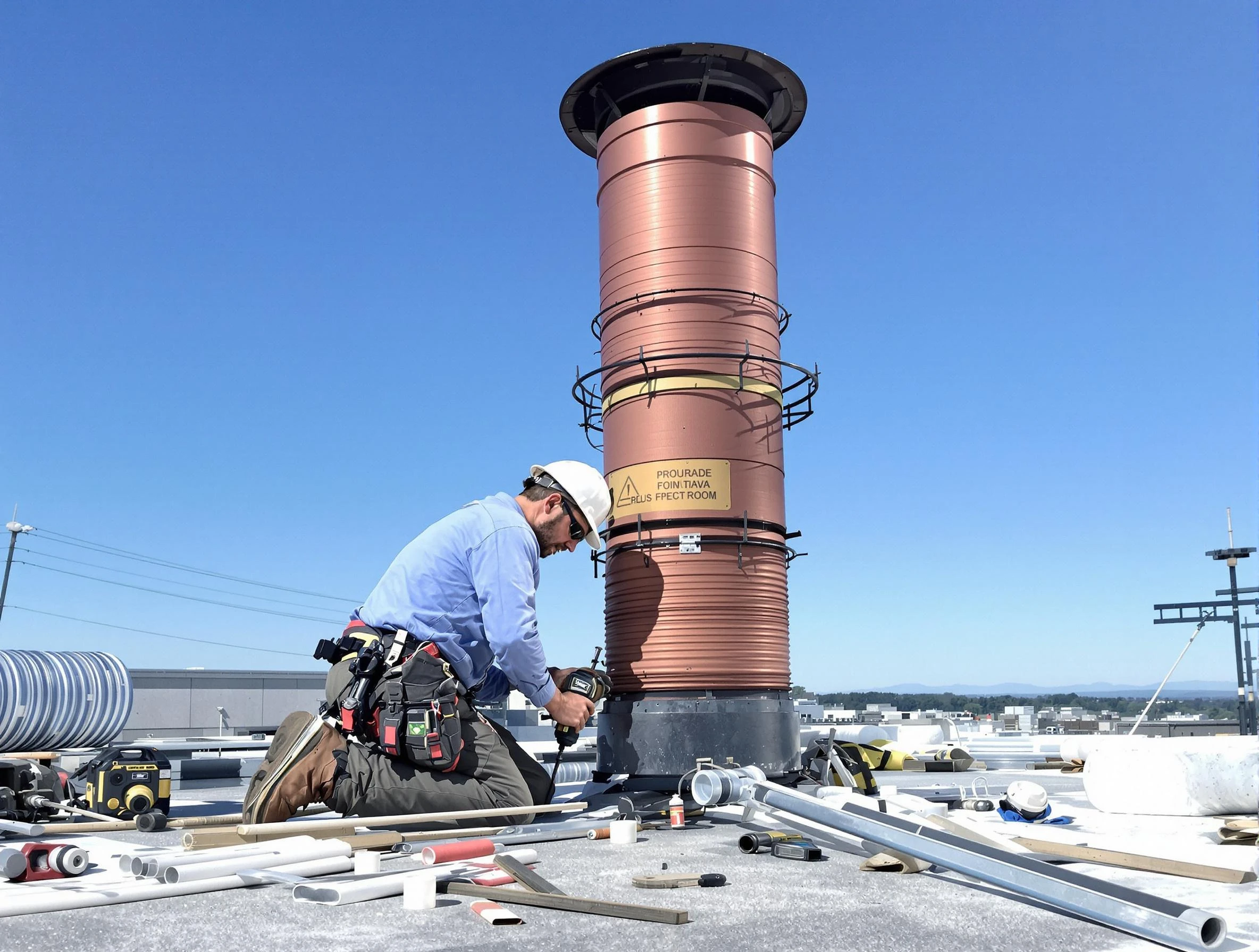 Installed chimney liner by Fairfield Chimney Sweep in Fairfield, AL