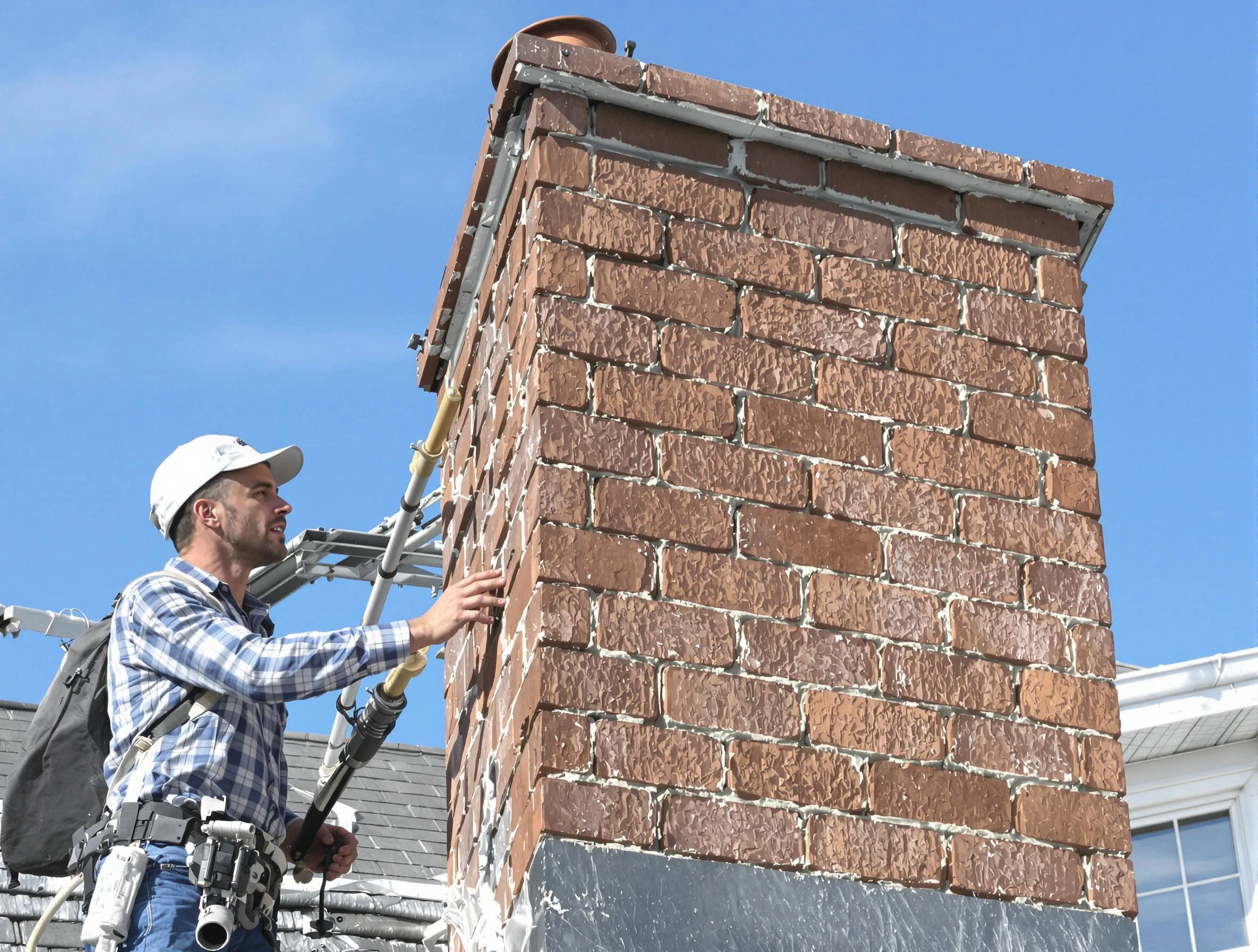 Brickwork for a chimney rebuild by Fairfield Chimney Sweep in Fairfield, AL