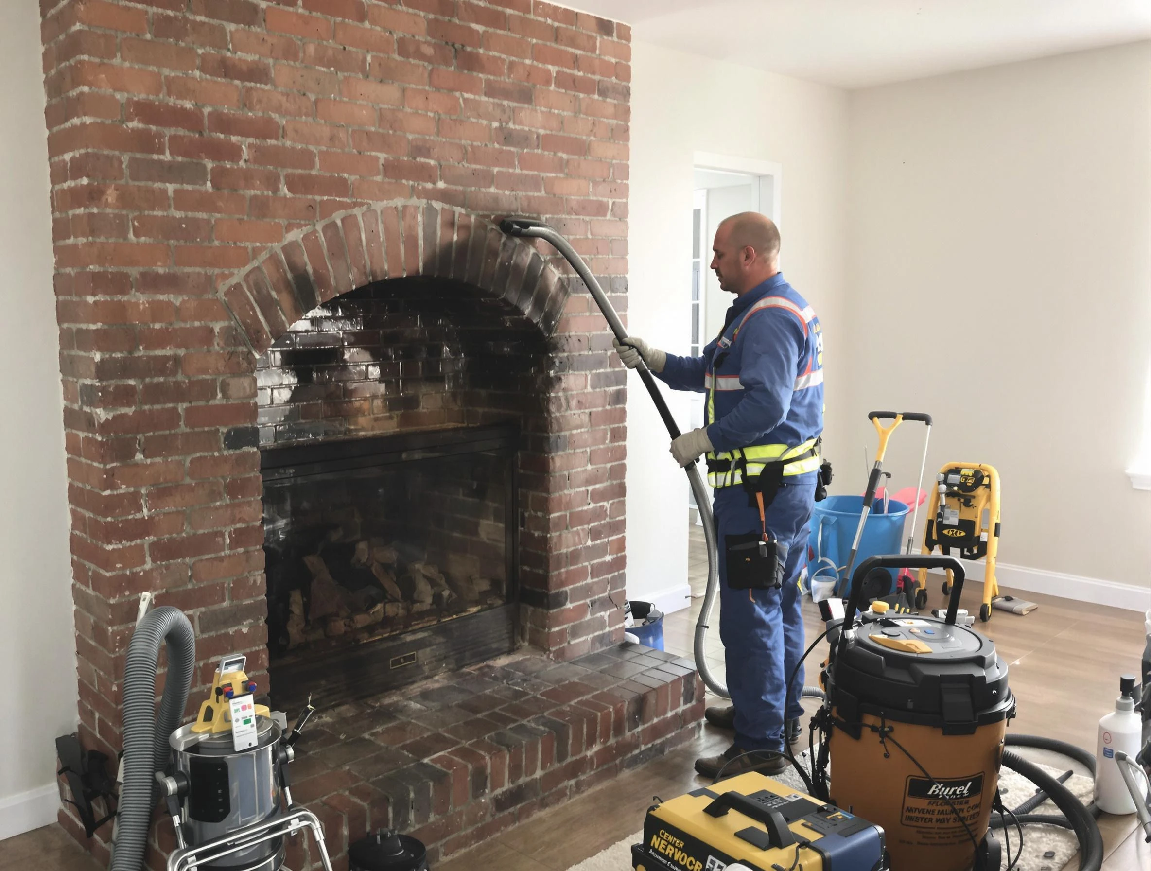 Fairfield Chimney Sweep expert performing detailed chimney sweep in Fairfield, AL