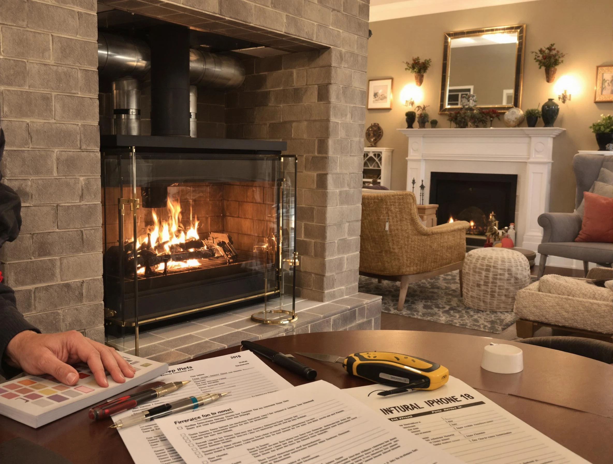 Fairfield Chimney Sweep verifying fireplace safety measures in Fairfield, AL