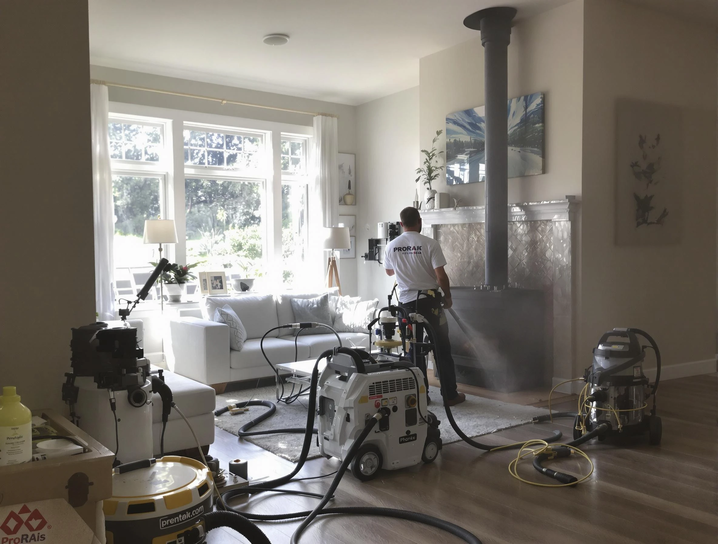 Soot removal service by Fairfield Chimney Sweep for a fireplace in Fairfield, AL